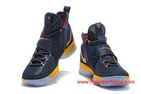 nike lebron xiv team cavaliers dark blue yellow men s basketball shoes basketball shoes nike lebron mens basketball