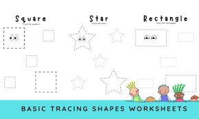basic tracing shapes printable worksheets
