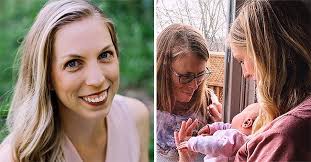 Woman Shows Her Newborn Baby to Mom with COVID-19 through a Glass Door