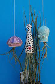 ceramic cephalopod and jellyfish air plant holders hanging planters large holder artificial creepers for balcony