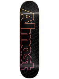 Almost Faded Outline Black 8 0 Skateboard Deck