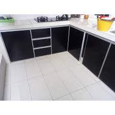 Modern white glossy kitchen cabinets and counter top. Aluminum Kitchen Cabinet Shopee Malaysia