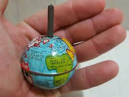 The doha globe wednesday june 16, 2021 tokyo: Rare Small Vintage 50s Tin Toy Antique Japan Globe Dreidel Signed Spinning Top Ebay