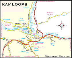 Street Map Of Kamloops Bc British Columbia Maps, City Of Kamloops, Bc Map, Thompson Okanagan