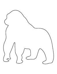 Gorilla Pattern Animal Outline Animal Stencil Animal Templates