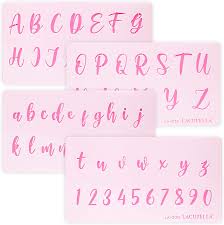 There is one letter not found anywhere on the periodic table and another not found in official element names. Amazon Com Lacupella Calligraphy Cake Stencil Cursive Alphabet Letter Number Writing 1 5 Inch Set Of Four Upper And Lower Case For Cake Wood Canvas Airbrush Art And Craft Painting Arts