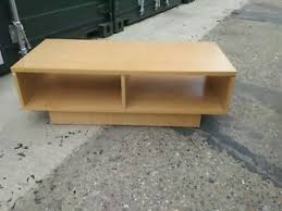 You can choose a simple table that's basically four legs and a tabletop, and that's just fine for many people. Beech Effect Low Storage Tv Stand Coffee Table With 2 Shelves F Condition Used Ebay