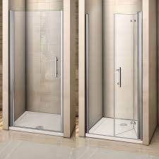 Frameless Pivot Bifold Shower Enclosure Door Glass Screen Panel 760 800 900 1000 Ebay Shower Doors Shower Enclosure Doors Small Shower Room