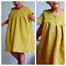 Dress Muslin Dust Curry Etsy In 2020 Dresses Kids Outfits Clothes