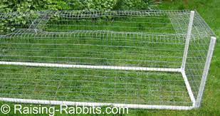 I turned mine to the outside to help eliminate predators from coming in. Rabbit Run How To Build An Outdoor Rabbit Pen Or Run With Pvc