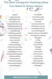 The Best Instagram Hashtag Ideas You Need To Know About Instagram Hashtags For Likes Hashtag Ideas Social Media Hashtags