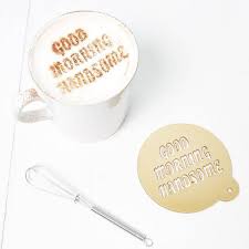 Personalised Coffee Stencil For Him Etsy Coffee Stencils Coffee Valentines Personalized Coffee