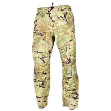 genuine british army military combat mtp camo rain pants waterproof goretex