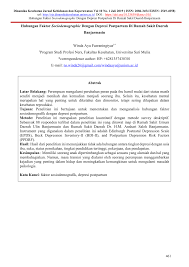 Sebelum menjelaskan temuan ini, penting untuk memberikan latar belakang lebih lanjut tentang kondisi ini. Pdf Hubungan Faktor Sosiodemografik Dengan Depresi Postpartum Di Rumah Sakit Daerah Banjarmasin