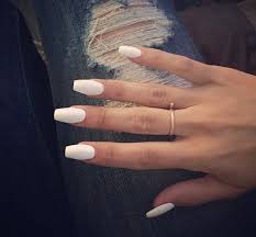 With dots, you can create a simple manicure peas and other coffin nails acrylic. White Coffin Nails White Coffin Nails Fake Nails Acrylic Nail Designs