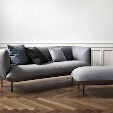 Cloud Sofa Nantes Light Grey And Black Lacquered Steel Base By Bolia Handmade In Eu Sofa Light Grey Daybed Sofa