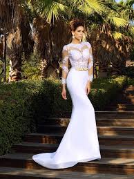 There are literally endless options of styles and fabrics when choosing sheath/column wedding dresses. Bridesire Sheath Column Scoop Long Sleeve Satin Wedding Dress 311962 Us 219 99 Bridesire