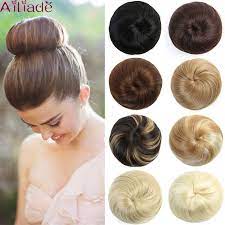 Buns for short hair often need a little something extra to make them standout, and a single white floral accessory is the perfect compliment to a bun. Dianqi Clip Synthetic Hair Bun Buns Short Straight Hair Dount Cap Wig Chignon Updo Ponytail Extensions For Women Buy At The Price Of 3 84 In Aliexpress Com Imall Com