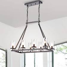 Daniela Antique Black Linear Glass Cylinder Chandelier With 2 Chains Clear The Lighting Store Chandelier Angled Ceilings Simple Lighting