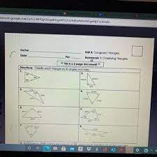 Write a congruence statement based on your diagram. Unit 4 Congruent Triangles Homework 5 Answers Triangle Congruency Project Sss Sas Asa Aas And Hl