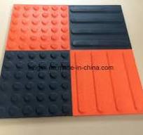 Safety Recycled Blind Brick Rubber Floor Tiles for Walkway ...