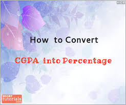 Cgpa calculation formula in excel. How To Convert Cgpa Into Percentage