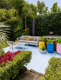 a fun and colourful garden is the fifth resene colour home awards finalist colorful garden planters resene colours