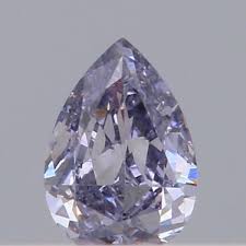 0.06 Carat Fancy Grayish Violet Diamond, Pear Shape, Clarity