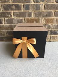 Black And Gold Card Box Black And Champagne Gold And Black Card Box Centerpiece Graduation Party Card Box Gold Graduation Party Party Card Box