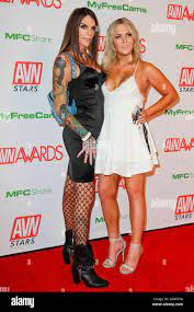 Chelsea Marie (l) and guest attend the 2020 Adult Video News AVN Awards at  The Joint