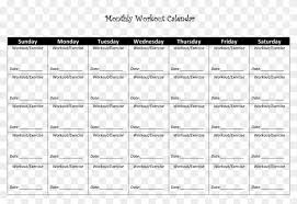 Workout Schedule Template Unique Monthly Workout Template