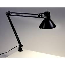 Adjustable desk lamps feature rotating lamp heads and arms with articulating joints that allow you to customize the swing arm desk lamps: 36 In Black Metal Swing Arm Led Desk Lamp With Clamp Vlf100 The Home Depot