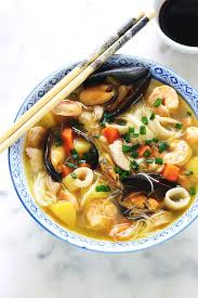 Soupe Au Poulet Fruits De Mer Vermicelles Sans Gluten Recette Soupe Poulet Repas Facile Et Rapide Repas Facile