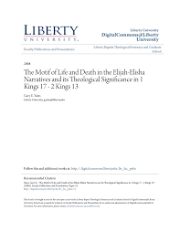 The Motif Of Life And Death In The Elijah Elisha Pages 1