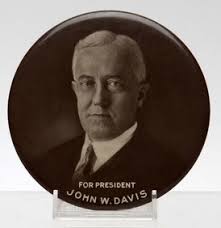 1924 John W. Davis For President Button
