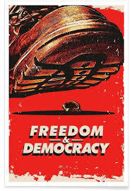How to use democracy in a sentence. Freedom Democracy Poster Juniqe