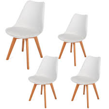 Wooden Dining Chairs Dining Chairs Set Of 4 Modern Simple Solid Wood Foot Padded Plastic Chair For Living Room Bedroom Reception In 2020 Wooden Dining Chairs Simple Dining Chairs Side Chairs Dining