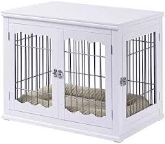 Apr 18, 2020 · dog crate furniture is usually made of wood, like the new age pet ecoflex crate & end table, with a solid top that can be used as an end table or accent table. Amazon Com Unipaws Furniture Style Dog Crate End Table With Cushion Wooden Wire Pet Kennels With Double Doors Medium Dog House Indoor Use Chew Proof Kitchen Dining