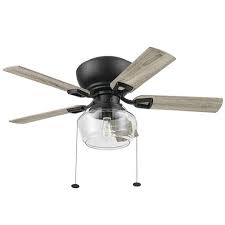 Led indoor matte black ceiling fan with light and remote. Patriot Lighting Anahy 44 Matte Black Indoor Led Ceiling Fan At Menards