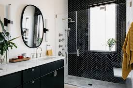 Фото из проекта bathroom tile & flooring. Modern Black And White Bathroom Reveal Sarah Montgomery Design