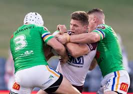 Manly sea eagles defeat canberra raiders in thriller without star fullback tom trbojevic. Canberra 6 14 Manly Sea Eagles Grind Out Win Against Raiders Loverugbyleague