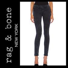 Rag Bone Rosebowl Black Skinny Jeans