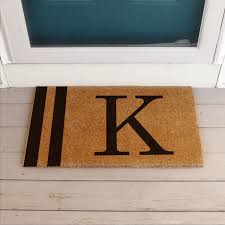 Black And White Striped Doormat Rug Personalized Door Mat Initial Front Door Decor Coir Doormat Frontdoordecor Door Mat Diy Door Mat Custom Doormat