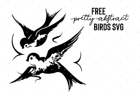 Download Free Pretty Abstract Birds By Thehungryjpeg Thehungryjpeg Com