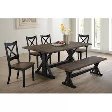 You Ll Love The Landrum 6 Piece Dining Set At Wayfair Great Deals On All Furniture Prod In 2020 Solid Wood Dining Chairs Modern Dining Room Set Dining Set With Bench