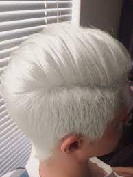 The first and the second pictures show the. Men S Hair Haircuts Fade Haircuts Short Medium Long Buzzed Side Part Long Top Short Sides Hair Style White Hair Men White Hair Color Short White Hair