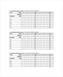 Pdf Word Excel Free Premium Templates Golf Scorecard Golf Score Mini Golf