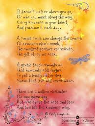 Ramblingsoftheclaury On Twitter Kindness Poem Simple Poems Poems For Students