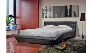 Bestmart inc full size upholstered platform bedroom bed frame leather headboard with led lights & wooden slats, modern contemporary black beds 3.8 out of 5 stars 35 $275.90 $ 275. Belaire Modern Black Leather Platform Bed