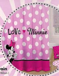 Minnie Mouse Shower Curtain Polka Dot Pink Fabric Shower Curtains Minnie Mouse Bathroom Decor Minnie Mouse Fabric